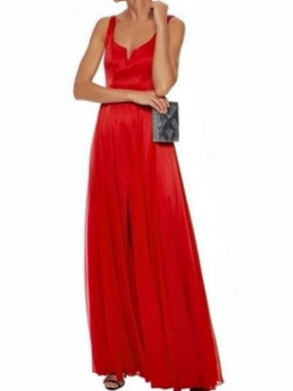 Halston Red Maxi Dress Size 6